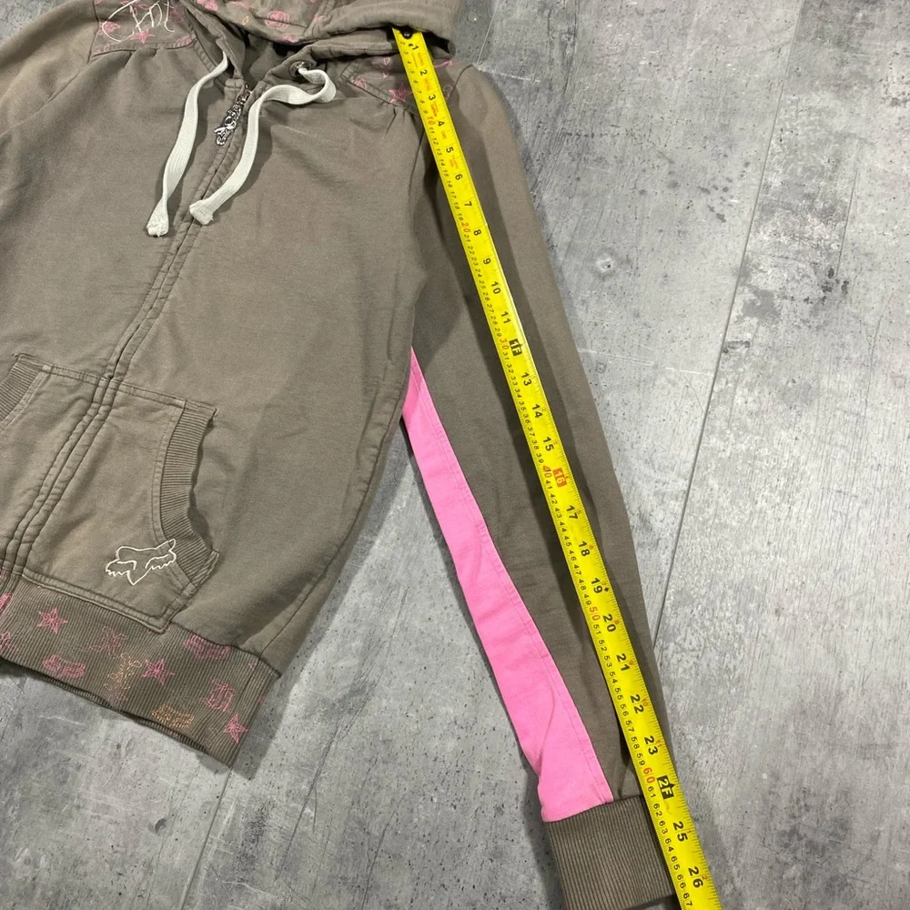 Y2k Pink Fox Racing Zip-Up Hoodie - Picture 7 of 7